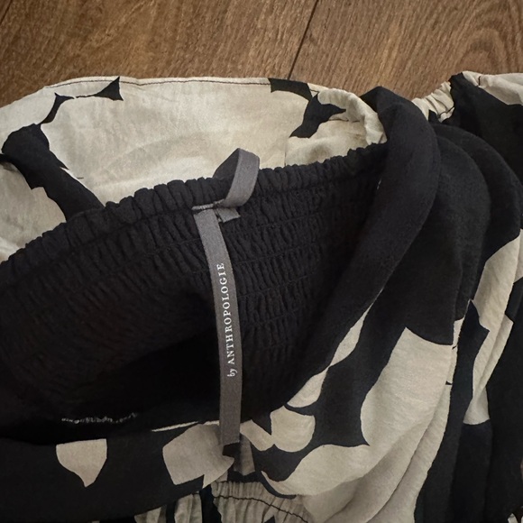 Anthropologie Black and White Floral Maxi Dress - Picture 3 of 5